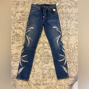 Embroidered Citizens of humanity skinny jeans never worn with tags! Size 26
